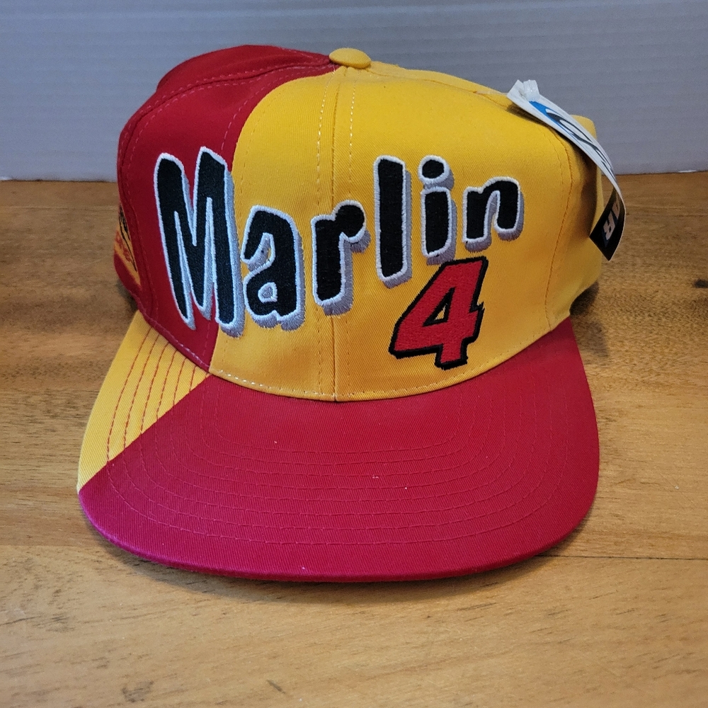Sterling Marlin Kodak Film Racing CFS Vintage NASCAR Snapback Cap Hat NWT W/FLAW